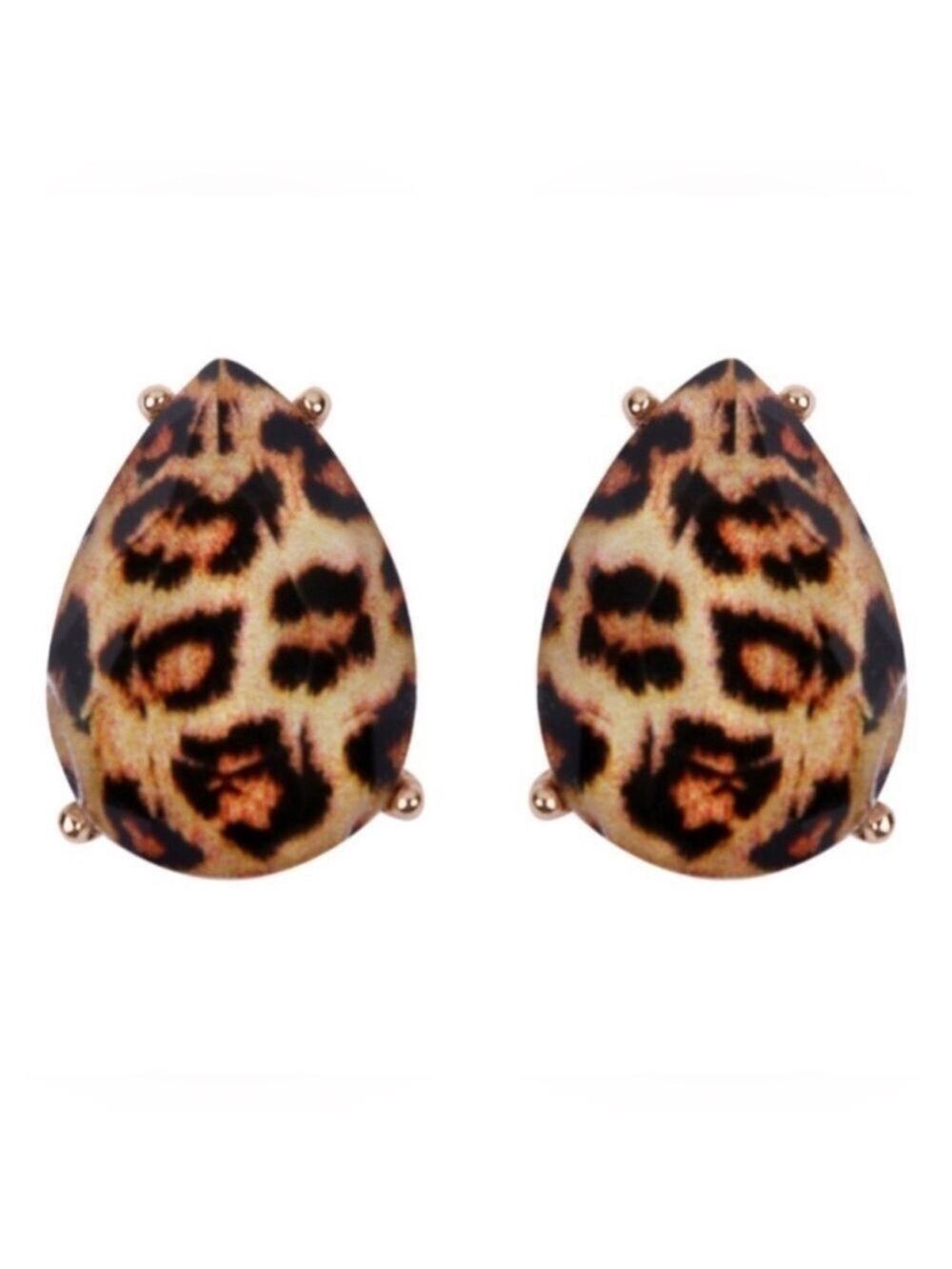 Animal Print Teardrop Earrings